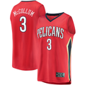Tlead NO.Pelicans #3 C.J. McCollum Red Fast Break Replica Player Stitched Jerseys- Statement Edition