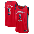Tlead NO.Pelicans #5 Dejounte Murray Red Fast Break Replica Player Stitched Jerseys- Statement Edition