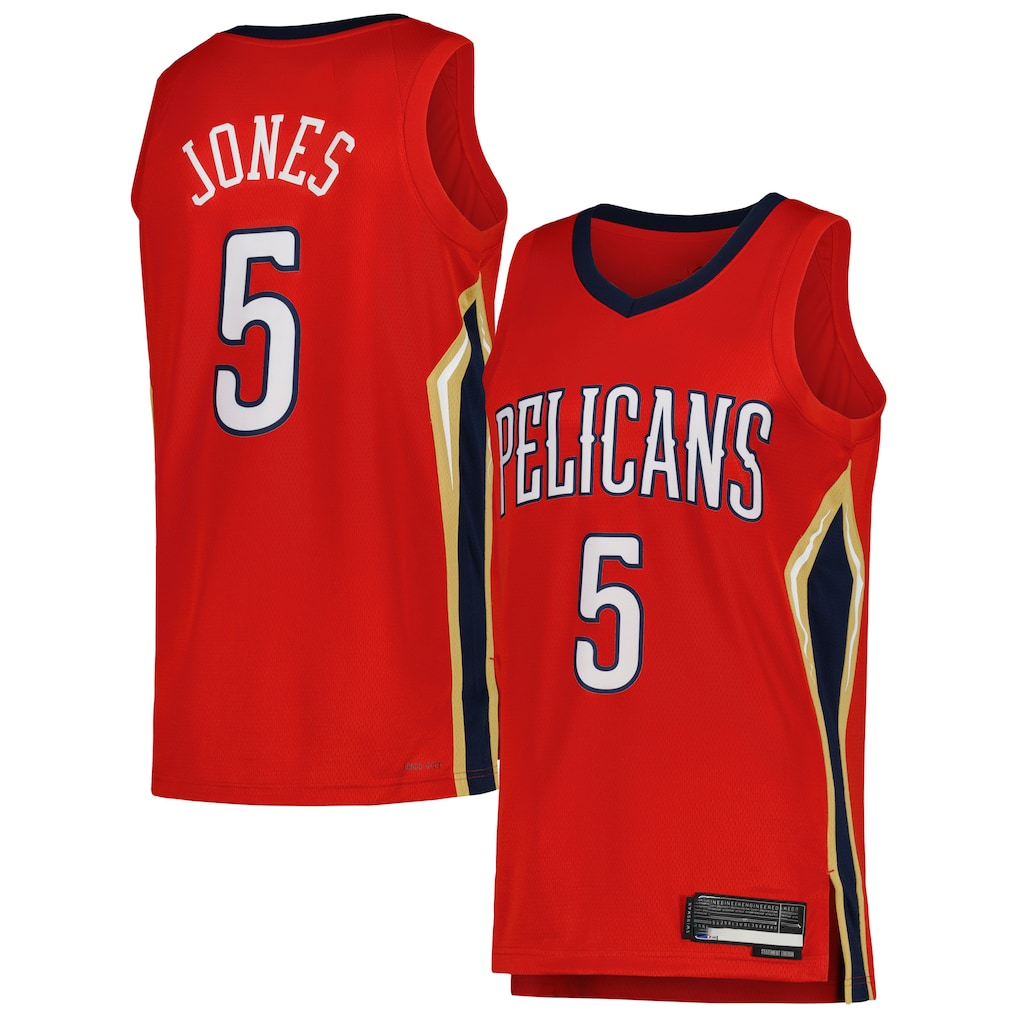 Tlead NO.Pelicans #5 Herbert Jones Red Swingman Stitched Jerseys- Statement Edition
