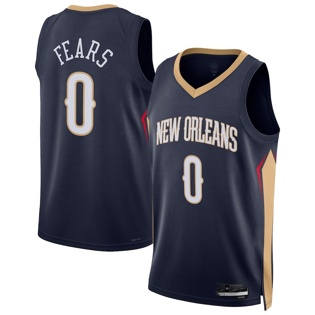 Tlead NO.Pelicans #0 Jeremiah Fears Navy Swingman Stitched Jerseys- Icon Edition