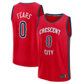 Tlead NO.Pelicans #0 Jeremiah Fears Red Fast Break Replica Player Stitched Jerseys- Statement Edition