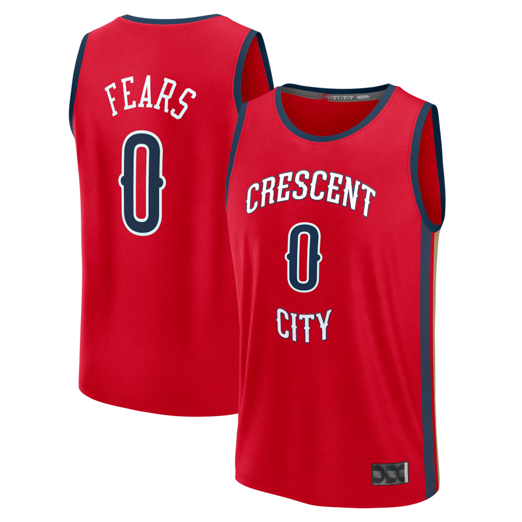 Tlead NO.Pelicans #0 Jeremiah Fears Red Fast Break Replica Player Stitched Jerseys- Statement Edition