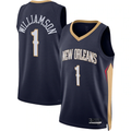 Tlead NO.Pelicans #1 Zion Williamson Navy Swingman Stitched Jerseys- Icon Edition