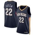 Tlead NO.Pelicans #22 Derik Queen Navy Swingman Stitched Jerseys- Icon Edition