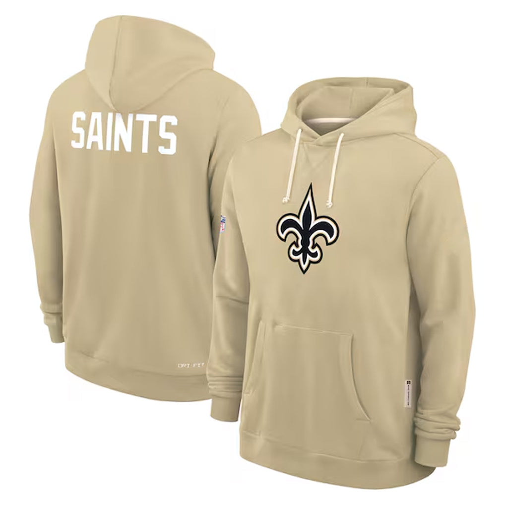 Tlead NO.Saints Gold Pullover Hoodies Limited Blank Player Stitched Jerseys