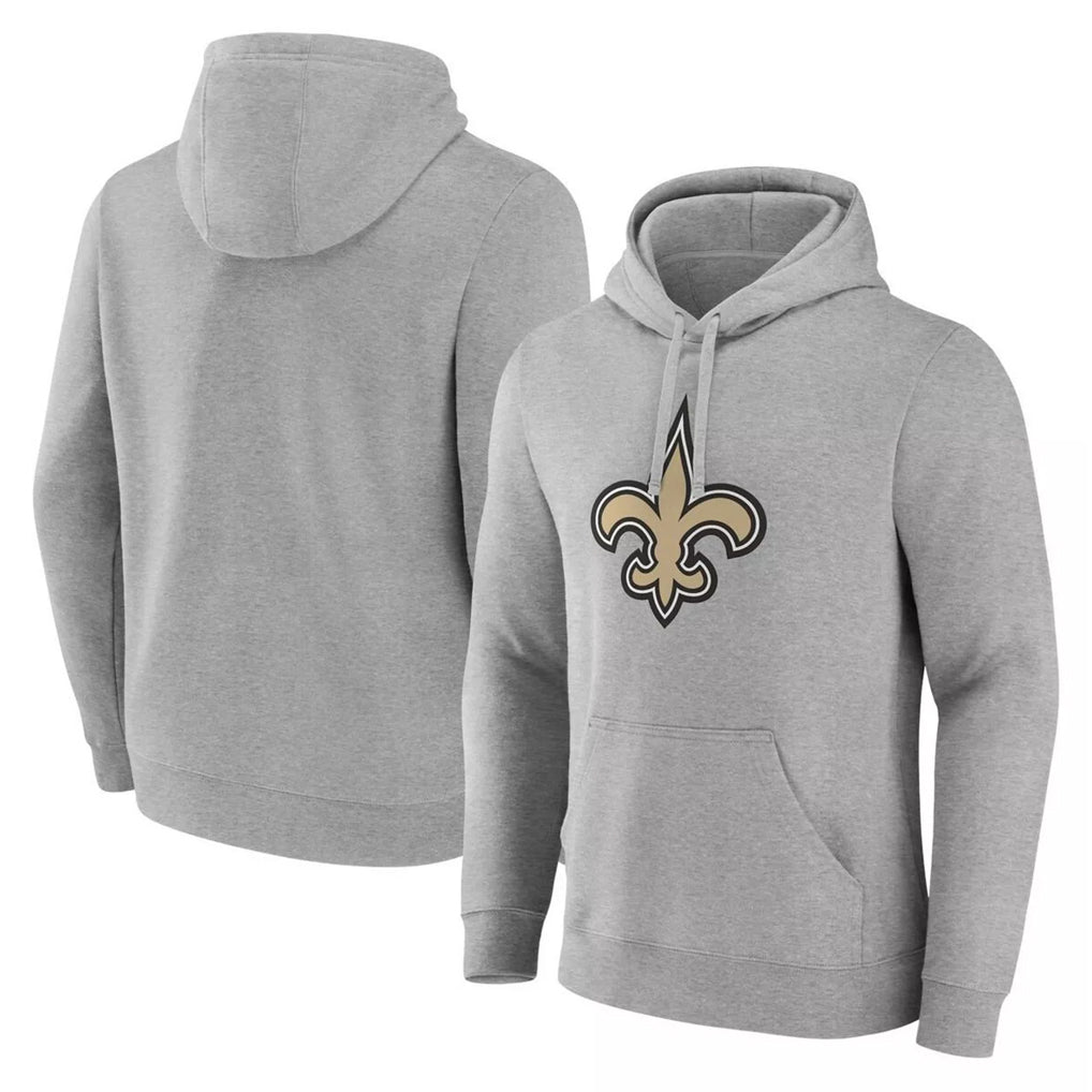 Tlead NO.Saints Gray LOGO Pullover Hoodies Limited Blank Player Stitched Jerseys
