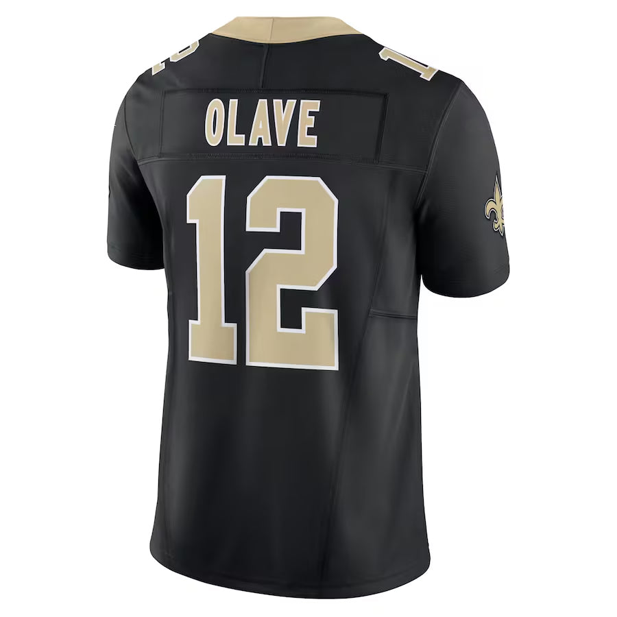 Tlead NO.Saints #12 Chris Olave Player Black Alternate Vapor F.U.S.E. Limited Stitched Jerseys