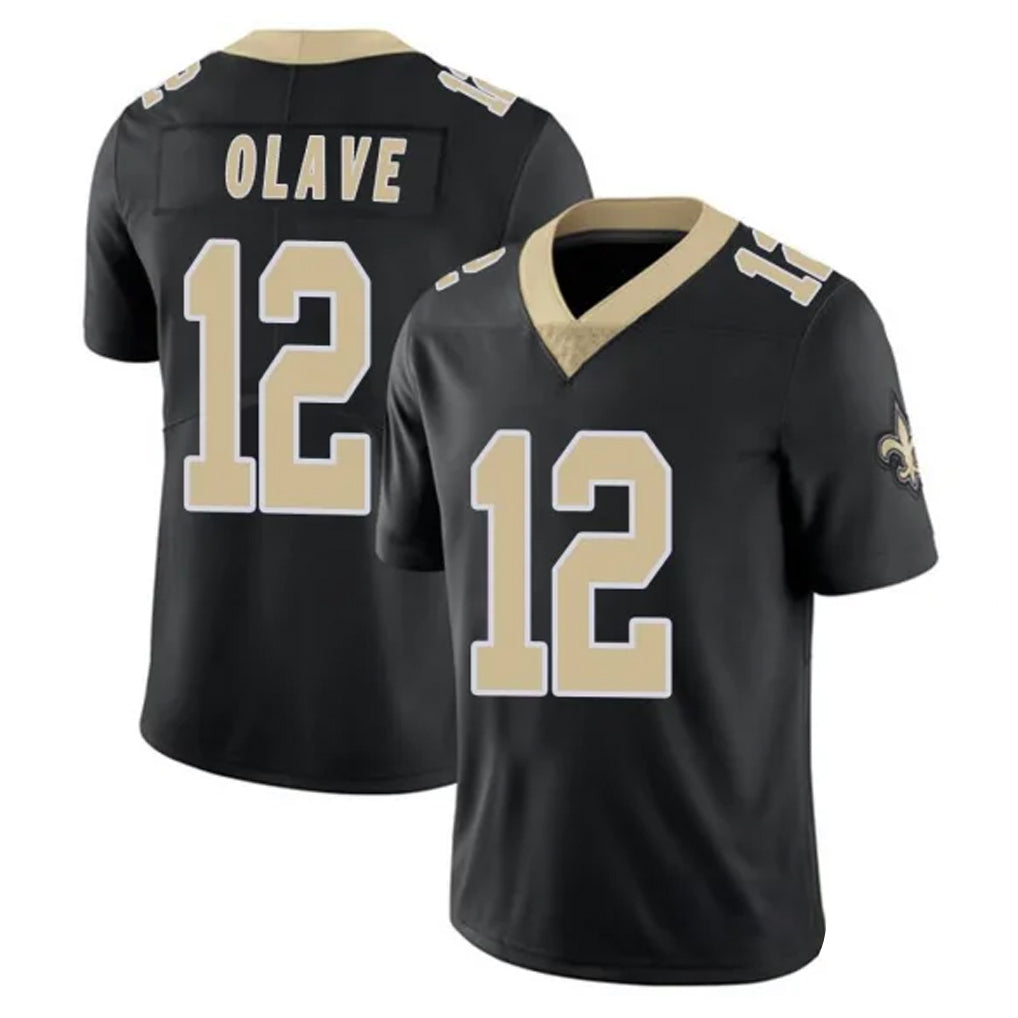 Tlead NO.Saints #12 Chris Olave Player Black Limited Vapor Untouchable Home Game Stitched Jerseys