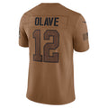 Tlead NO.Saints #12 Chris Olave Player Brown Salute To Service Limited Stitched Jerseys