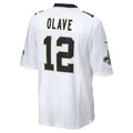 Tlead NO.Saints #12 Chris Olave Player White Home Game Stitched Jerseys