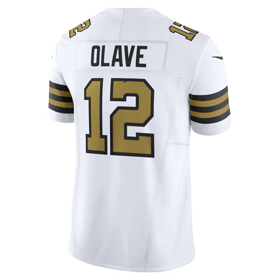 Tlead NO.Saints #12 Chris Olave Player White Vapor Limited Stitched Jerseys