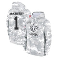 Tlead NO.Saints #1 Kool-Aid McKinstry Player Arctic Camo Salute to Service Pullover Hoodies Limited Game Stitched Jerseys