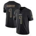 Tlead NO.Saints #1 Kool-Aid McKinstry Player Black Impact Limited Home Game Stitched Jerseys
