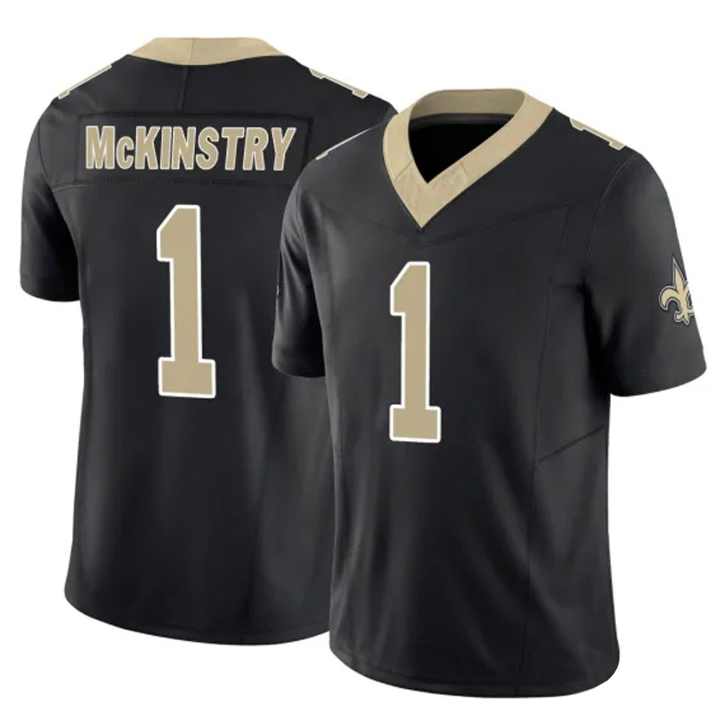 Tlead NO.Saints #1 Kool-Aid McKinstry Player Black Limited Vapor F.U.S.E. Home Game Stitched Jerseys
