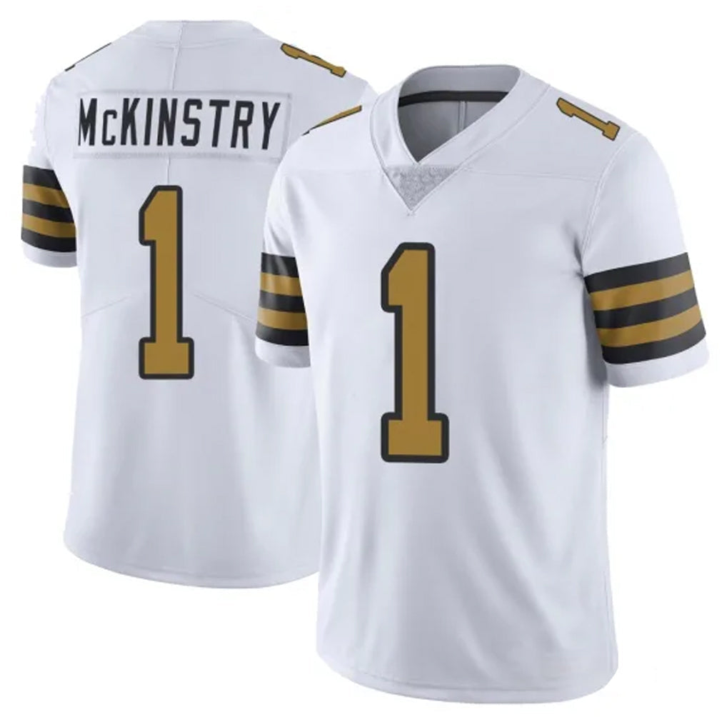 Tlead NO.Saints #1 Kool-Aid McKinstry Player White Limited Color Rush Home Game Stitched Jerseys