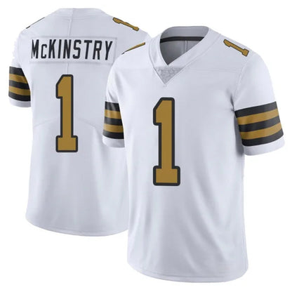 Tlead NO.Saints #1 Kool-Aid McKinstry Player White Limited Color Rush Home Game Stitched Jerseys