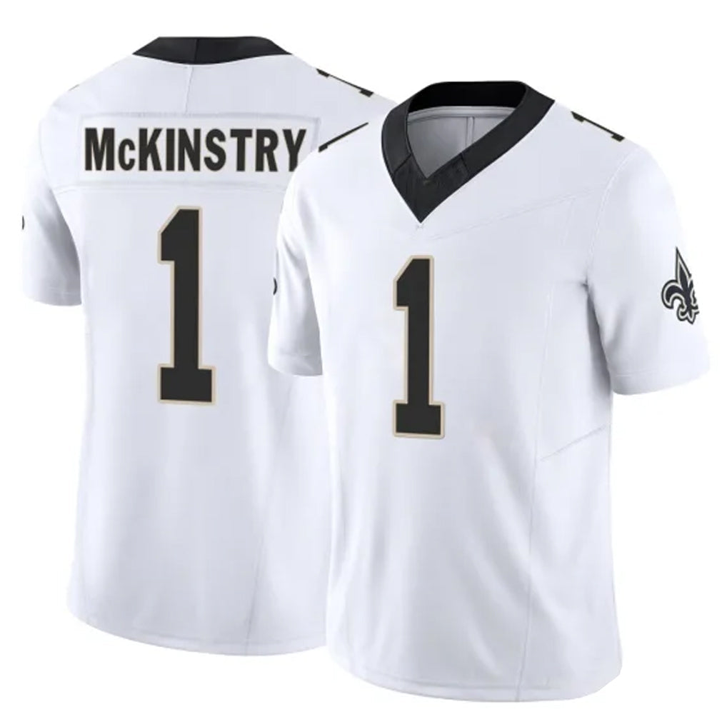 Tlead NO.Saints #1 Kool-Aid McKinstry Player White Limited Vapor F.U.S.E. Home Game Stitched Jerseys