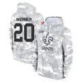 Tlead NO.Saints #20 Pete Werner Player Arctic Camo Salute to Service Pullover Hoodies Limited Game Stitched Jerseys