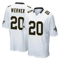 Tlead NO.Saints #20 Pete Werner Player White Home Game Stitched Jerseys