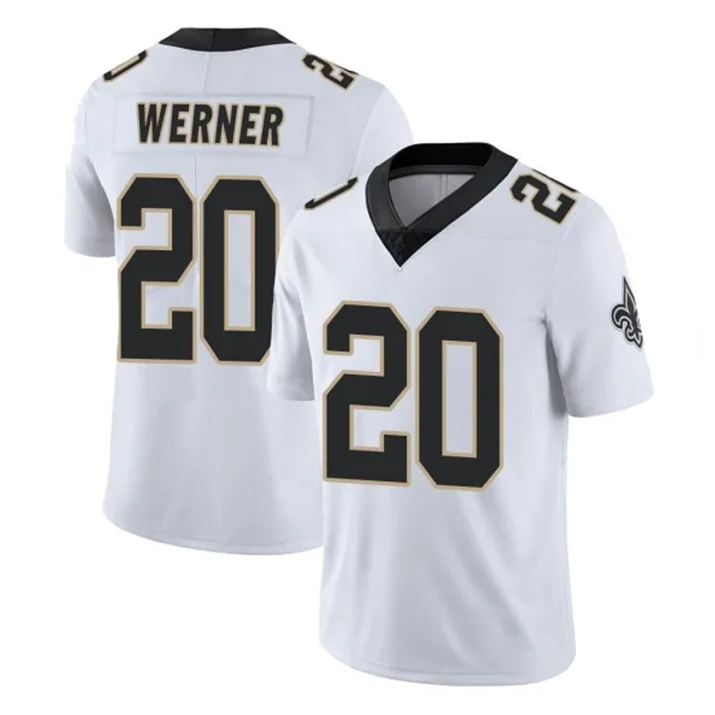 Tlead NO.Saints #20 Pete Werner Player White Limited Vapor Untouchable Home Game Stitched Jerseys