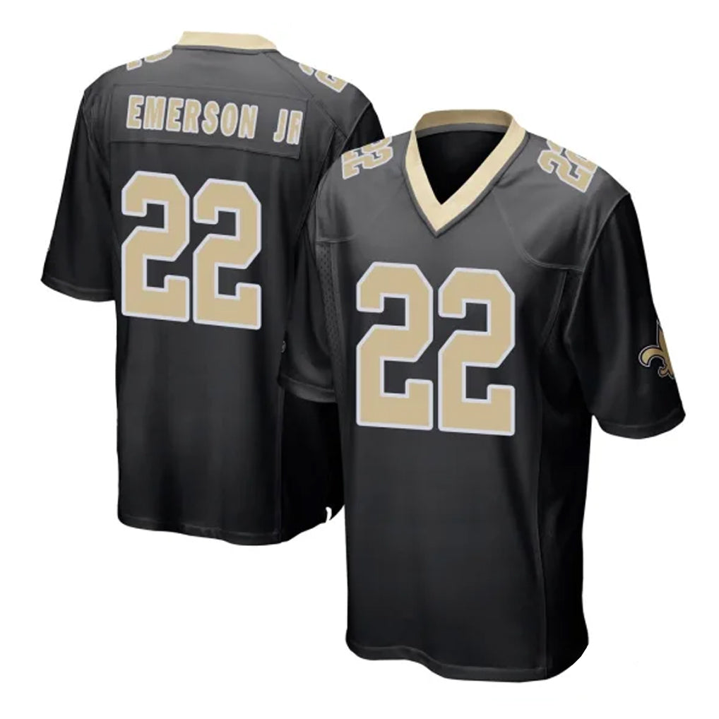 Tlead NO.Saints #22 Martin Emerson Jr. Player Black Home Game Stitched Jerseys