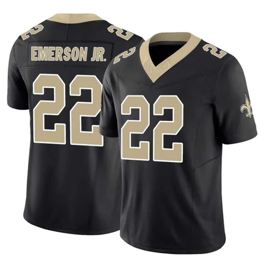 Tlead NO.Saints #22 Martin Emerson Jr. Player Black Limited Vapor F.U.S.E. Home Game Stitched Jerseys