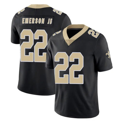 Tlead NO.Saints #22 Martin Emerson Jr. Player Black Limited Vapor Untouchable Home Game Stitched Jerseys
