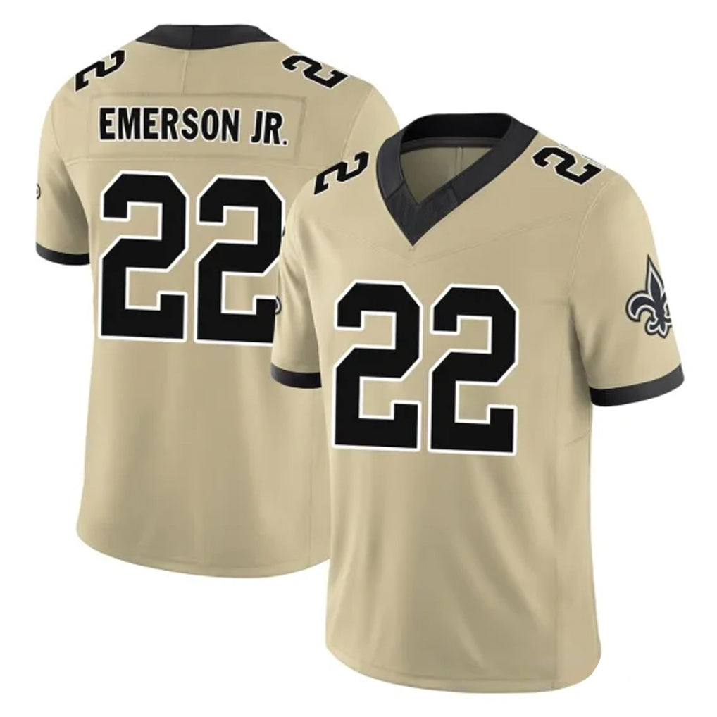 Tlead NO.Saints #22 Martin Emerson Jr. Player Gold Limited Vapor F.U.S.E. Home Game Stitched Jerseys