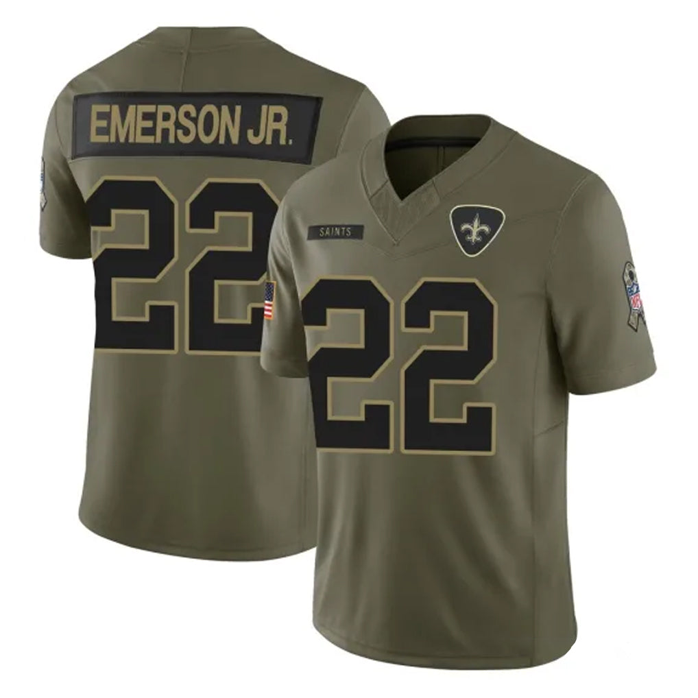 Tlead NO.Saints #22 Martin Emerson Jr. Player Olive 2025 Salute To Service Limited Stitched Jerseys