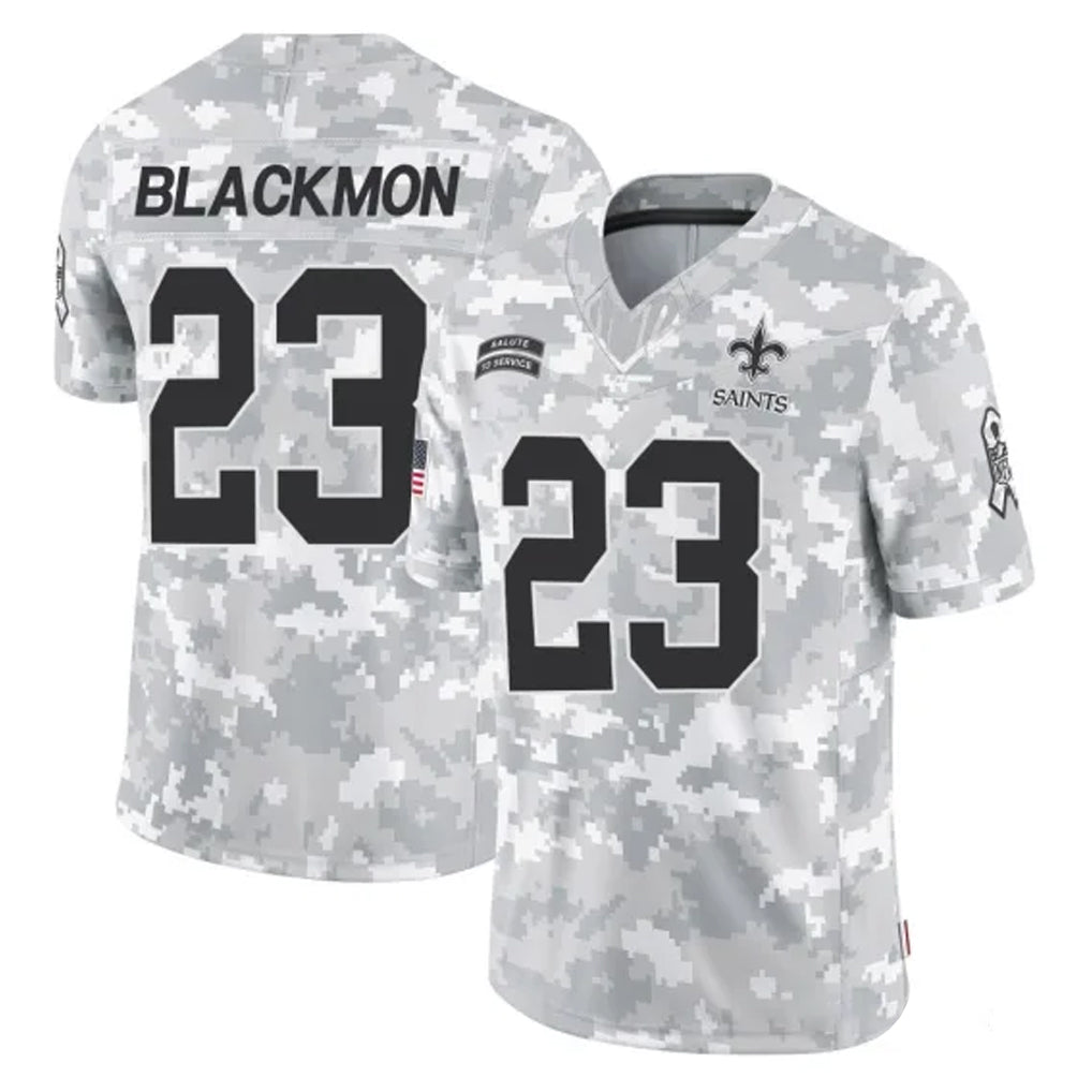 Tlead NO.Saints #23 Julian Blackmon Player Arctic Camo Salute To Service Limited Game Stitched Jerseys