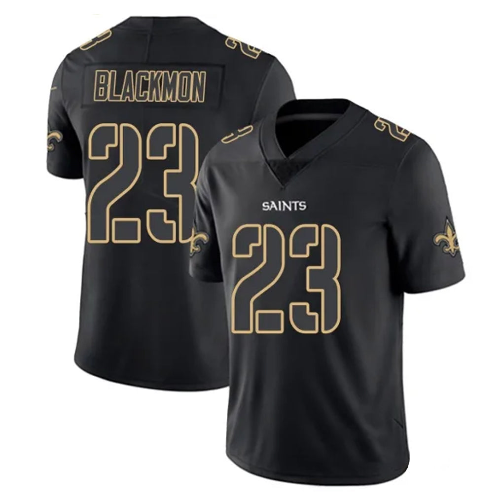 Tlead NO.Saints #23 Julian Blackmon Player Black Impact Limited Home Game Stitched Jerseys