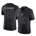Tlead NO.Saints #23 Julian Blackmon Player Black Limited Reflective Home Game Stitched Jerseys