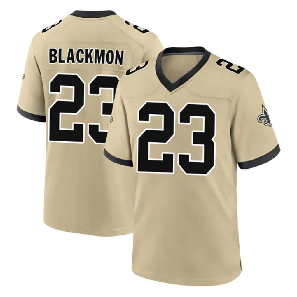 Tlead NO.Saints #23 Julian Blackmon Player Gold Home Game Stitched Jerseys