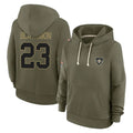 Tlead NO.Saints #23 Julian Blackmon Player Olive Salute to Service Pullover Hoodies Limited Stitched Jerseys