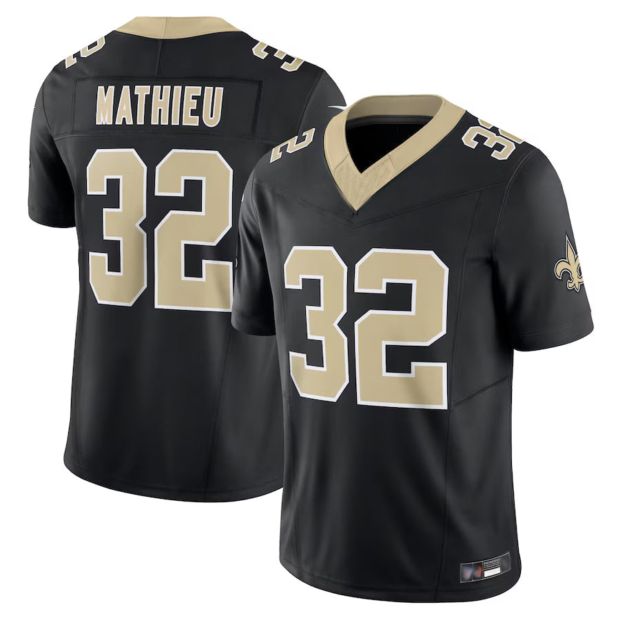 Tlead NO.Saints #32 Tyrann Mathieu Player Black Vapor F.U.S.E. Limited Stitched Jerseys