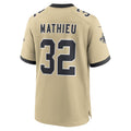 Tlead NO.Saints #32 Tyrann Mathieu Player Gold Alternate Game Stitched Jerseys