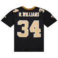 Tlead NO.Saints #34 Ricky Williams Mitchell & Ness Black 1999 Legacy Replica Stitched Puhic Jersey