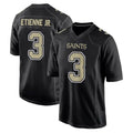 Tlead NO.Saints #3 Travis Etienne Jr. Player Black Carbon Fashion Home Game Stitched Jerseys