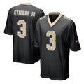 Tlead NO.Saints #3 Travis Etienne Jr. Player Black Home Game Stitched Jerseys