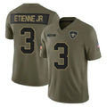 Tlead NO.Saints #3 Travis Etienne Jr. Player Olive 2025 Salute To Service Limited Stitched Jerseys