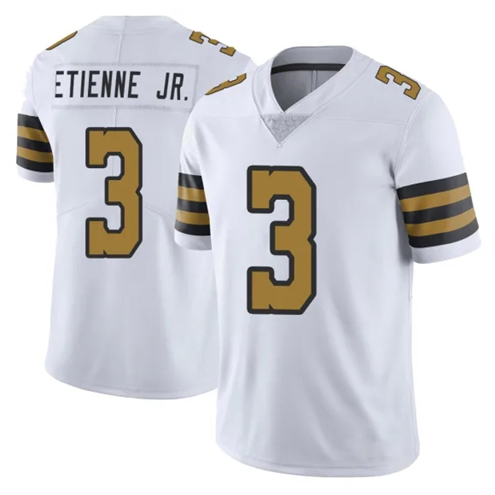 Tlead NO.Saints #3 Travis Etienne Jr. Player White Limited Color Rush Home Game Stitched Jerseys