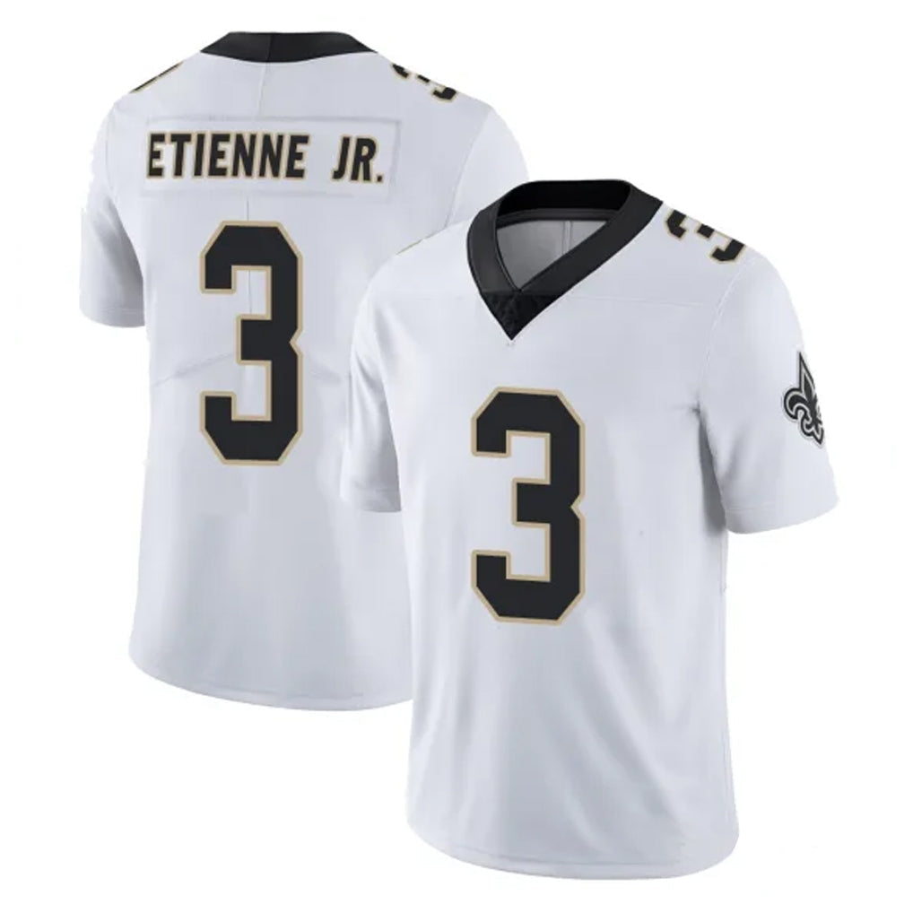Tlead NO.Saints #3 Travis Etienne Jr. Player White Limited Vapor Untouchable Home Game Stitched Jerseys
