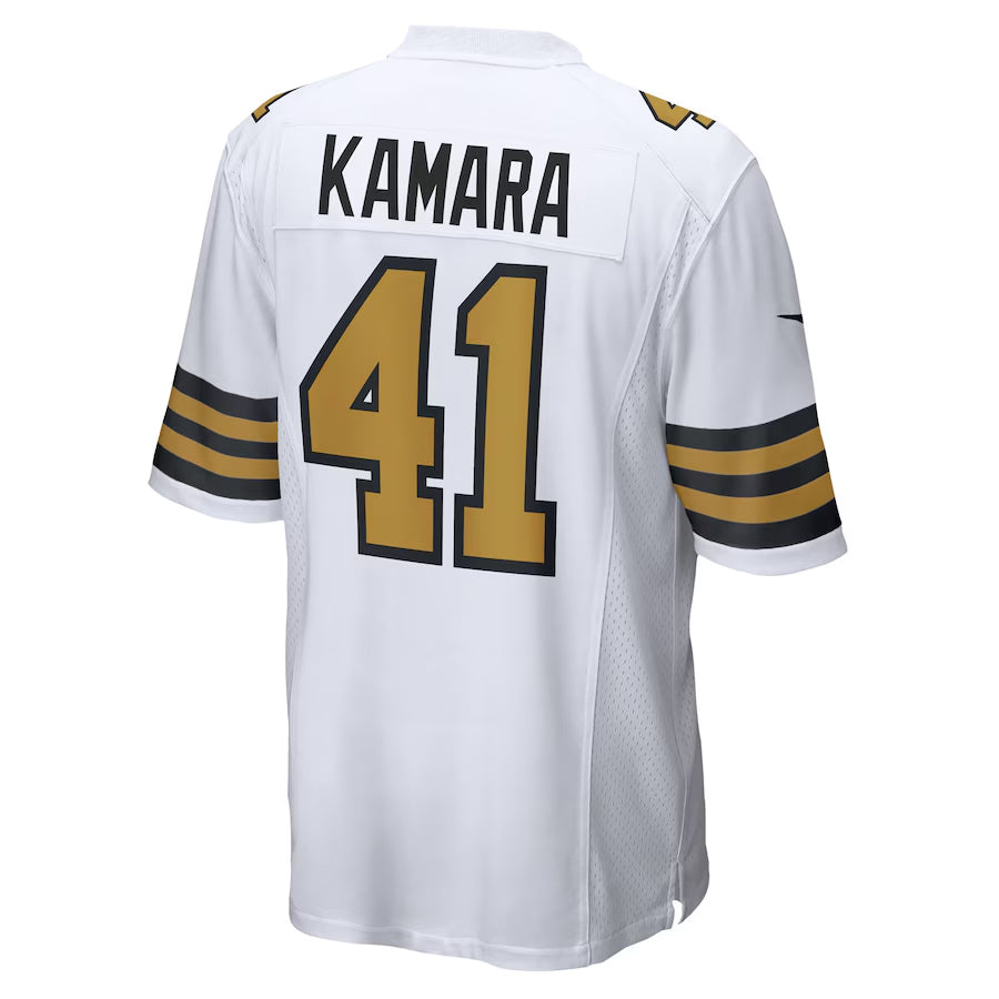 Tlead NO.Saints #41 Alvin Kamara Player White Alternate Game Stitched Jerseys