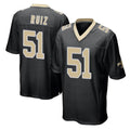 Tlead NO.Saints #51 Cesar Ruiz Player Black Home Game Stitched Jerseys