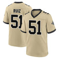 Tlead NO.Saints #51 Cesar Ruiz Player Gold Home Game Stitched Jerseys