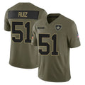 Tlead NO.Saints #51 Cesar Ruiz Player Olive 2025 Salute To Service Limited Stitched Jerseys