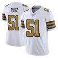 Tlead NO.Saints #51 Cesar Ruiz Player White Limited Color Rush Home Game Stitched Jerseys