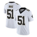 Tlead NO.Saints #51 Cesar Ruiz Player White Limited Vapor Untouchable Home Game Stitched Jerseys
