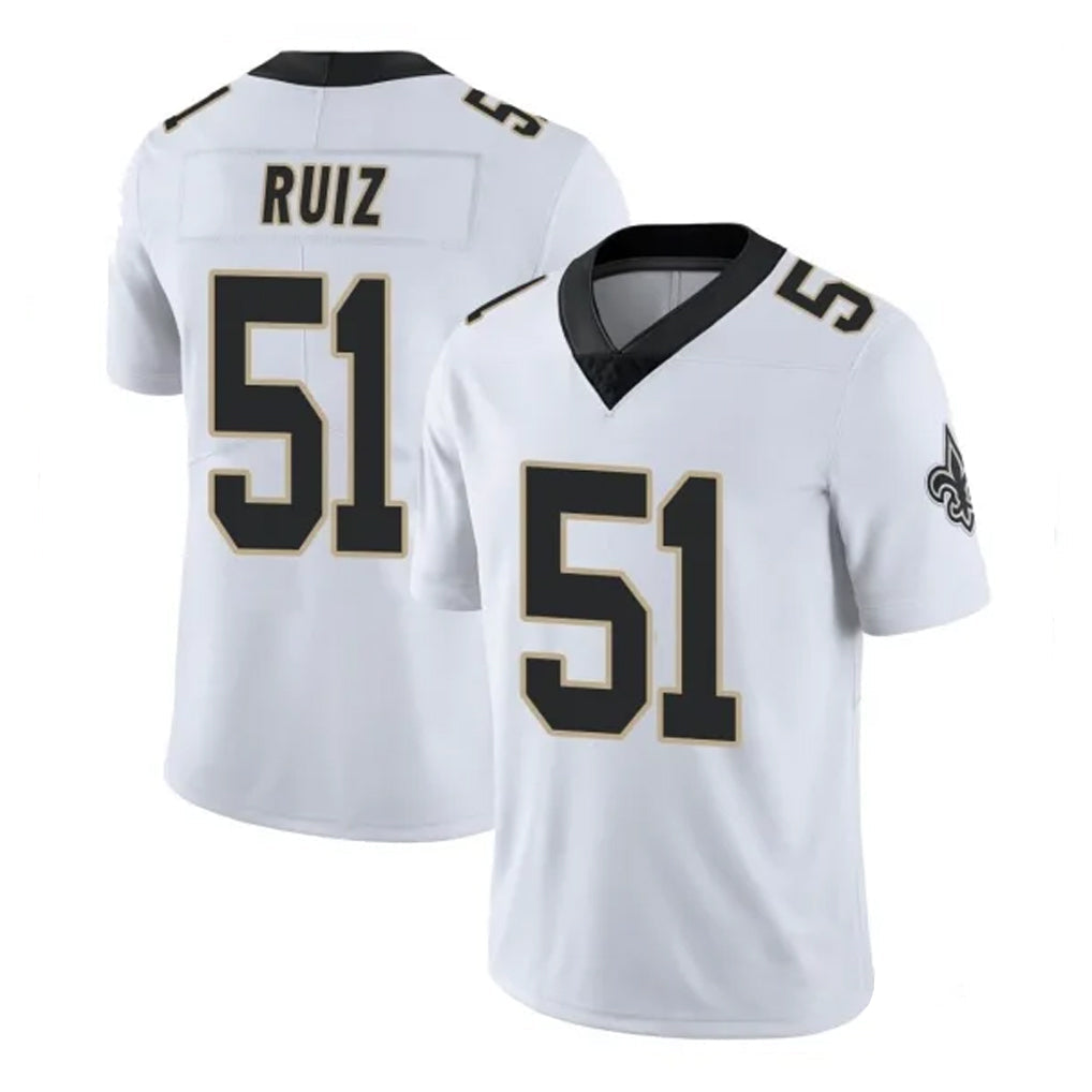 Tlead NO.Saints #51 Cesar Ruiz Player White Limited Vapor Untouchable Home Game Stitched Jerseys