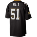Tlead NO.Saints  #51 Sam Mills Mitchell & Ness Black Legacy Replica Stitched Puhic Jersey